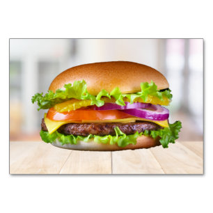 Burger ABA Tact Label Flashcard Carte photo