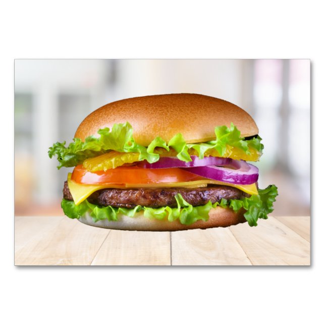 Burger ABA Tact Labeling Flashcard | Picture Card Tischnummer (Vorderseite)