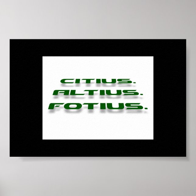 Bürger. Altius. Fortius Poster (Vorne)