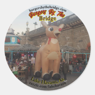 Burger am Bridge-See Havasu Runder Aufkleber