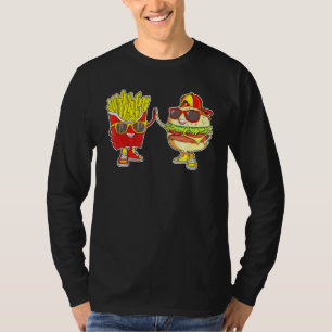 Burger and Friends Trendy komische Beste Freundin  T-Shirt