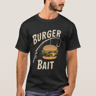 Burger Angelderköder Lustiger Cheeseburger Angler T-Shirt
