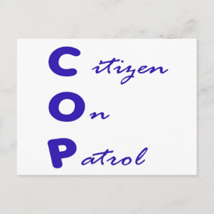 Bürger auf der Patrouillenpostkarte Postkarte