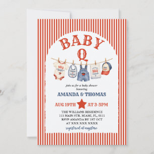 Burger Baby-Q Baby Shower Einladung