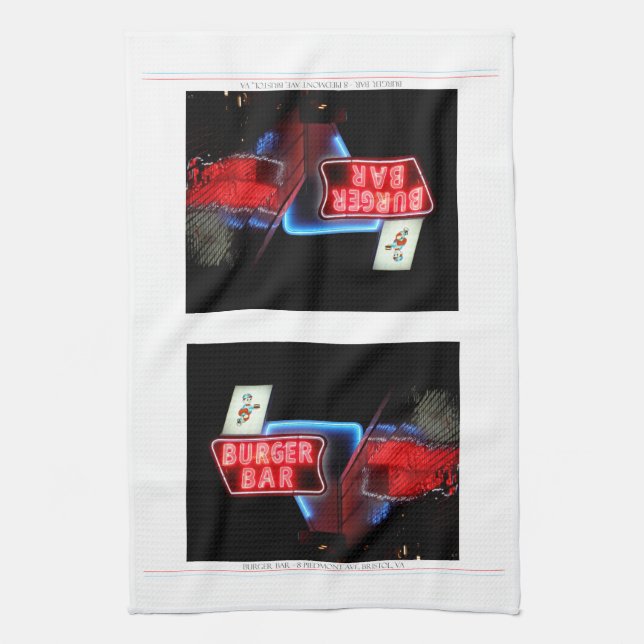 Burger Bar Bristol Virginia Geschirrtuch (Vertikal)