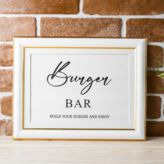 Burger Bar Wedding Sign Poster (Von Creator hochgeladen)