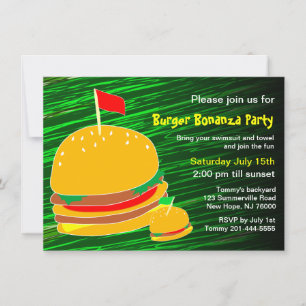 Burger-Bonanza-Party Einladung