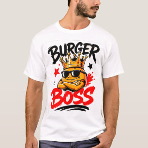 🍔 Burger Boss Kreativer Restaurantmanager 👑 T-Shirt