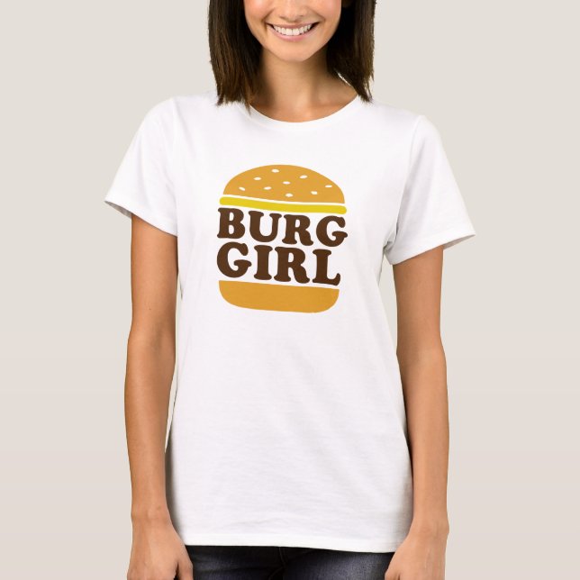 Burger - Burg-Mädchen T-Shirt (Vorderseite)