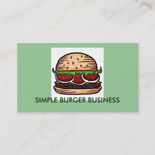 Burger Business - individuell anpassbare Visitenka Visitenkarte (Vorderseite)