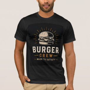 🍔 Burger Crew Fast-Food-Restaurant-Personal Logo T-Shirt