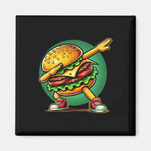 Burger Dabbing Funny Burger Hamburger Food Magnet
