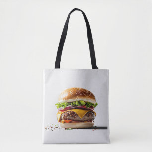 "Burger Design PNG mit weißem Hintergrund für den Tasche