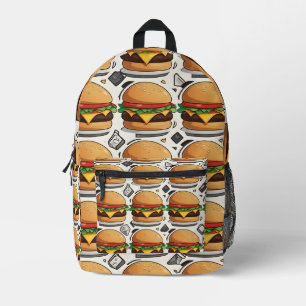 "Burger Doodles Bedruckter Rucksack