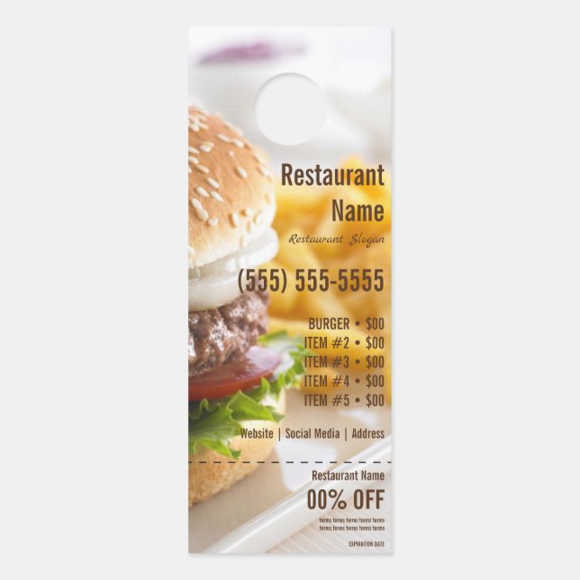 Burger Door Hanger Türanhänger (Vorderseite)