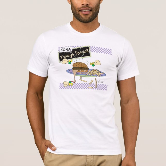 Burger - Edna, die Dame des Mittagessens T-Shirt (Vorderseite)