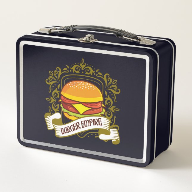 Burger Empire Lunch Boxes Metall Brotdose (Vorderseite)