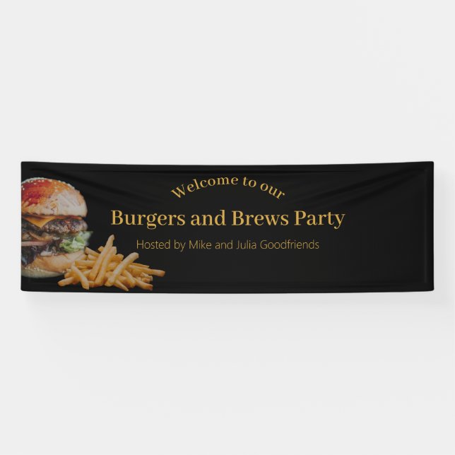Burger et brasser la bannière de la fête (Horizontal)
