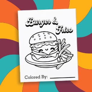 Burger et frites   Page Color Me