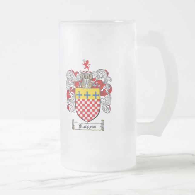 BÜRGER-FAMILIENWAPPEN - BÜRGER-WAPPEN MATTGLAS BIERGLAS (Rechts)