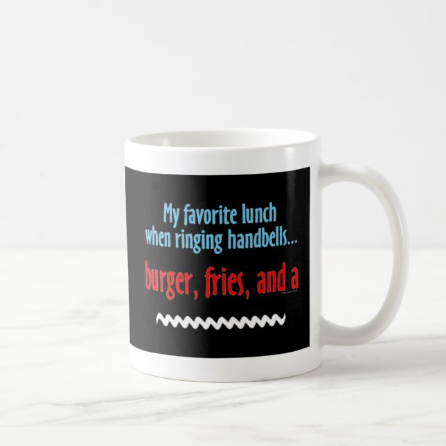Burger, Fischrogen und eine Erschütterung Kaffeetasse (Rechts)