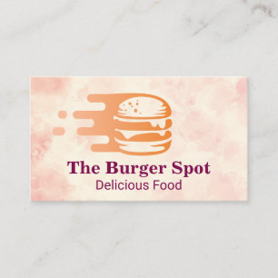 Burger Flying Grafik Restaurant Visitenkarte