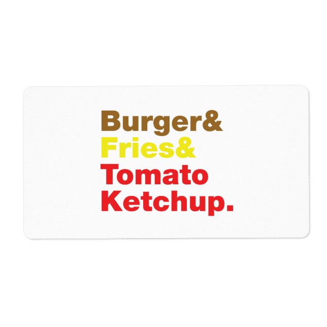 Burger & Fries & Tomato Ketchup. (Vorne)
