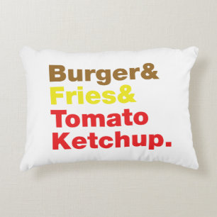 Burger & Fries & Tomato Ketchup. Dekokissen