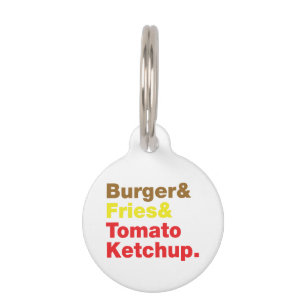 Burger & Fries & Tomato Ketchup. Tiermarke