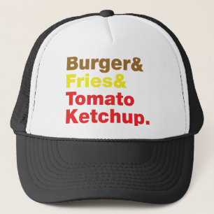 Burger & Fries & Tomato Ketchup. Truckerkappe