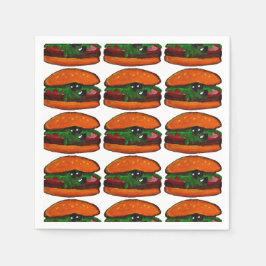Burger-Geburtstags-Partyserviette Serviette