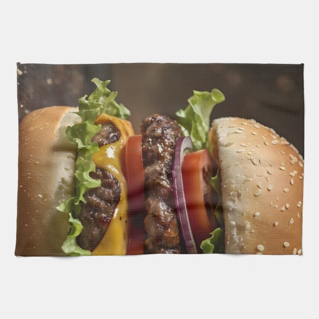 Burger Geschirrtuch (Horizontal)