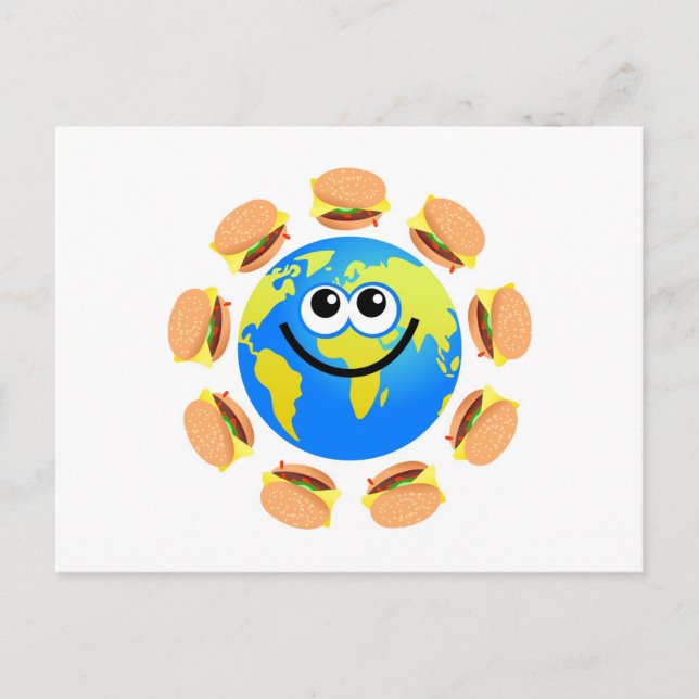 Burger Globe Postkarte (Vorderseite)