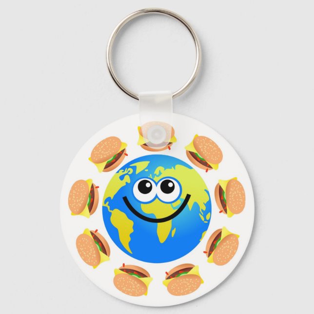 Burger Globe Schlüsselanhänger (Vorderseite)