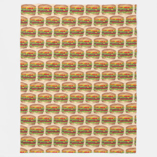 Burger Hamburger Cheeseburger Fast Food Feinschmec Fleecedecke
