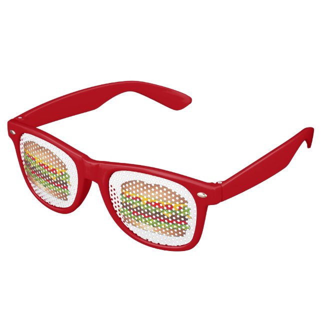 Burger Hamburger Cheeseburger Picnic Gastgeschenk Sonnenbrille (Schrägansicht)