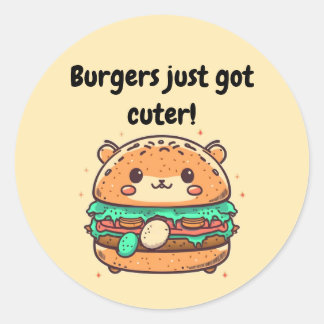 Burger Hamster - Burgers Got einfach Niedlicher! Runder Aufkleber