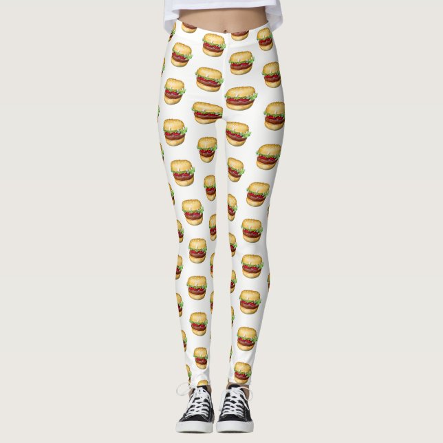 Burger-Hosen Leggings (Vorderseite)