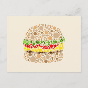 Burger in Punkten Postkarte