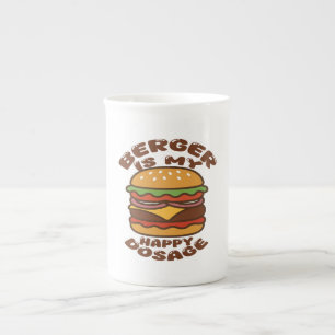 Burger ist mein Vintages Zitat Prozellantasse