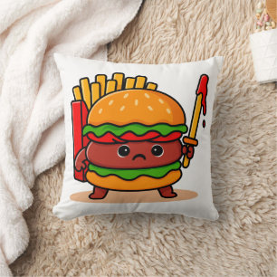 Burger Knight Kissen