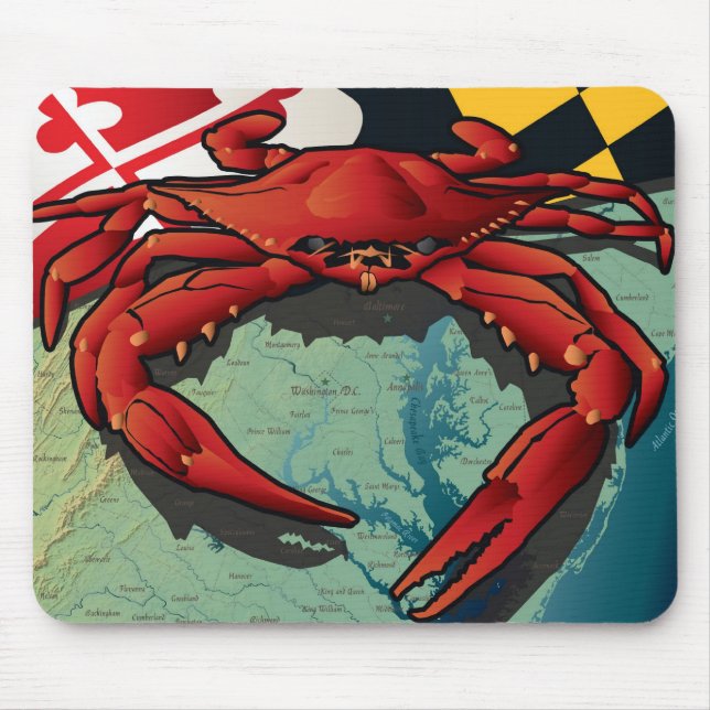 Bürger-Krabbe von Maryland Mousepad (Vorne)
