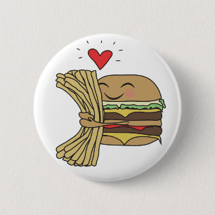 Burger-Liebe-Fischrogen Button