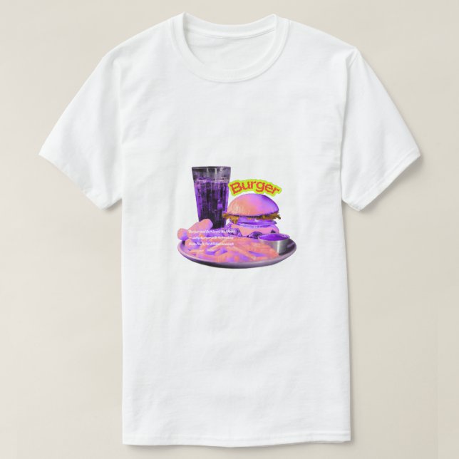 Burger Lover T-Shirt -Fast Food Graphic Design Tee (Design vorne)