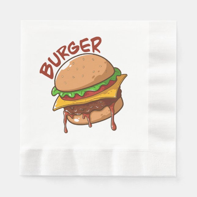 Burger Lovers Serviette (Vorderseite)