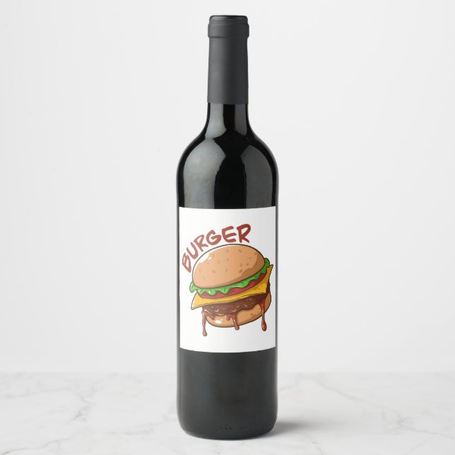 Burger Lovers Weinetikett (Vorderseite)