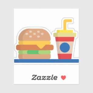 Burger Meal Aufkleber