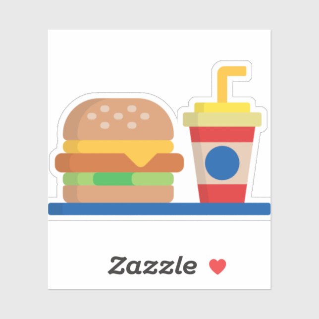 Burger Meal Aufkleber (Blatt)