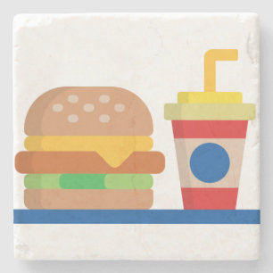 Burger Meal Steinuntersetzer