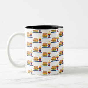 Burger Meal Zweifarbige Tasse
